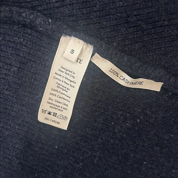 Khaite Scarlet Cardigan in Blue Abyss - Picture 10 of 16